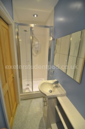 Small Bathroom looking at shower