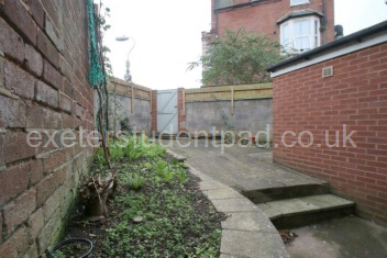 Rear courtyard and back entrance