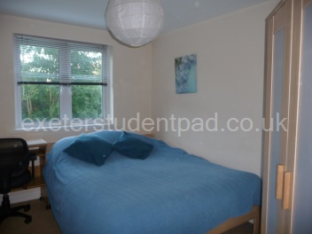 Study Bedroom 2 with computer desk and wardrobe