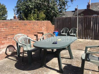CLINTON - Patio Garden, leading to the Den with Table Tennis Table