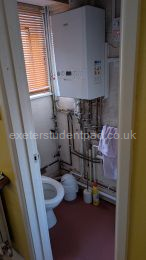 Downstairs toilet & boiler from kitchen.